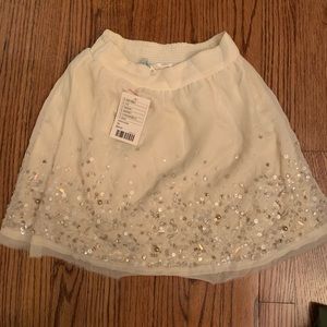 Nude skirt sparkle beaded